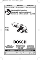 Bosch 1347A Consignes De Fonctionnement/Sécurité