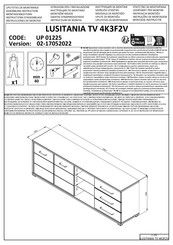 Dedeman LUSITANIA TV 4K3F2V UP 01225 Instructions D'assemblage