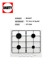 Brandt TE 1016 W Guide D'utilisation