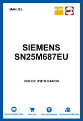 Siemens SN25M687EU Notice D'utilisation