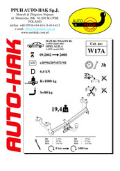 AUTO-HAK W17A Mode D'emploi