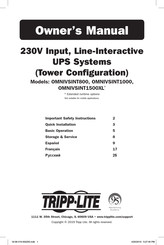 Tripp-Lite OmniVS Serie Manuel De L'utilisateur