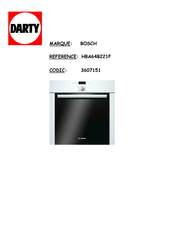 Bosch HBA64B221F Manuel De Montage