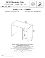 TUHOME Furniture Khali Z100 Instructions De Montage