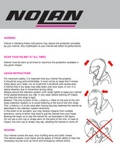 Nolan N91 Sécurité Et Instructions D'utilisation