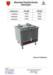 Charvet E1MF60CD Notice D'installation