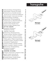 Hansgrohe Metropol 32553000 Mode D'emploi / Instructions De Montage