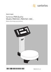 Sartorius PMA7501-000 Serie Mode D'emploi