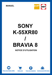 Sony BRAVIA 8 K-55XR80 Mode D'emploi