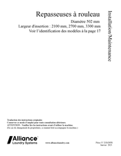 Alliance Laundry Systems FCSF 2700/500 Installation Et Maintenance