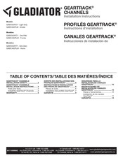 Gladiator GEARTRACK GAWC4S2PLM Instructions D'installation