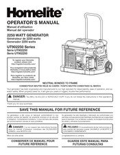 Homelite UT902250 Serie Manuel D'utilisation