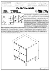 Forma Ideale MARBELLA NO2F Instructions D'assemblage