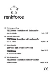 Renkforce TB230WW Notice D'emploi