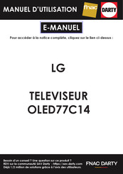 LG OLED77C14 Guide De L'utilisateur