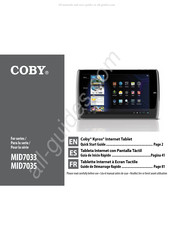 Coby Kyros MID7035-4 Guide De Démarrage Rapide