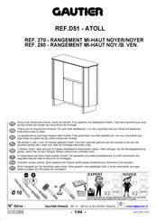 Gautier ATOLL D51 280 Instructions De Montage