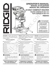 RIDGID OCTANE R860443 Manuel D'utilisation