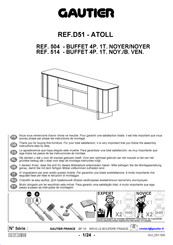 Gautier ATOLL D51 514 Instructions De Montage