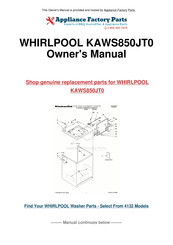 KitchenAid KAWS800G Guide D'utilisation Et D'entretien