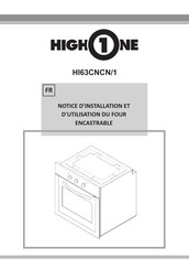 HIGH ONE HI63CNCN/1 Notice D'installation Et D'utilisation