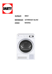 Beko DCY 8502 GX Mode D'emploi