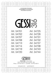 Gessi 316 54744 Manuel D'installation