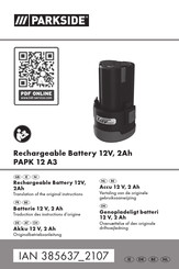 Parkside PAPK 12 A3 Traduction Des Instructions D'origine