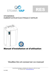 SteamOvap RES208-19 Manuel D'installation Et D'utilisation