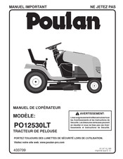 Poulan PO12530LT Manuel De L'opérateur