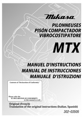 Mikasa MTX-80 Manuel D'instructions