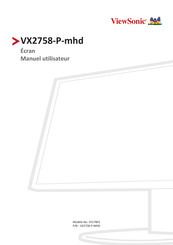 ViewSonic VS17801 Manuel Utilisateur