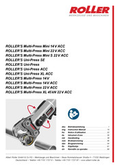 Roller Multi-Press XL 45 kN 22 V ACC Notice D'utilisation