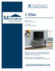 Monarch Specialties I 2566 Instructions D'assemblage