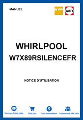 Whirlpool W7X89R SILENCE FR Guide Rapide