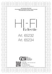 Gessi HI-FI Eclectic 65234 Manuel D'installation