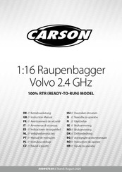 Carson 1:16 Raupenbagger Volvo 2.4 GHz Manuel D'instructions