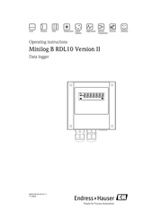 Endress+Hauser Minilog B RDL10 Version II Mode D'emploi