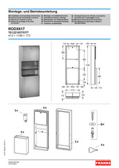 Franke RODX617 Notice De Montage Et De Mise En Service