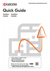Kyocera PA2001w Guide Rapide