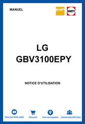 LG GBV3100EPY Manuel Du Propriétaire