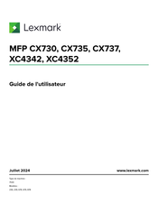 Lexmark XC4352 Serie Guide De L'utilisateur