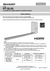 Sharp HT-SL50 Mode D'emploi