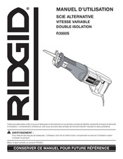 RIDGID R3000S Manuel D'utilisation