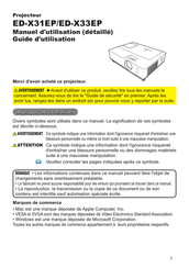 Hitachi ED-X33 Manuel D'utilisation Détaillé