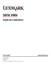 Lexmark X464de Guide De L'utilisateur