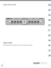 Klark Teknik DN32-ADAT Guide Rapide