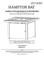 HAMPTON BAY 1001 390 690 Guide D'utilisation Et D'entretien