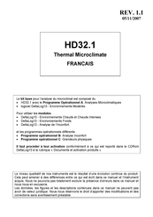 DeltaOHM HD32.1 Mode D'emploi