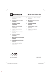 EINHELL TE-AC 110/6 Silent Plus Instructions D'origine